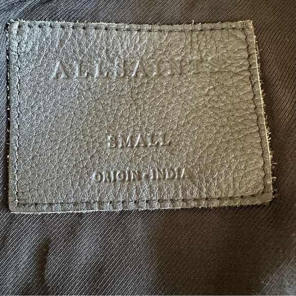 All saints men’s leather jacket - Picture 10 of 15